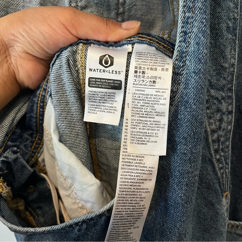 Levi’s Utility Lightweight Shortalls Overalls Denim - Picture 11 of 14